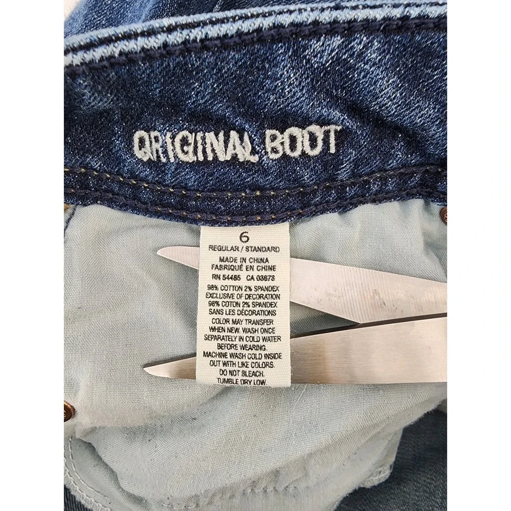 American Eagle Original Boot Stretch Blue Denim Jeans Size 6